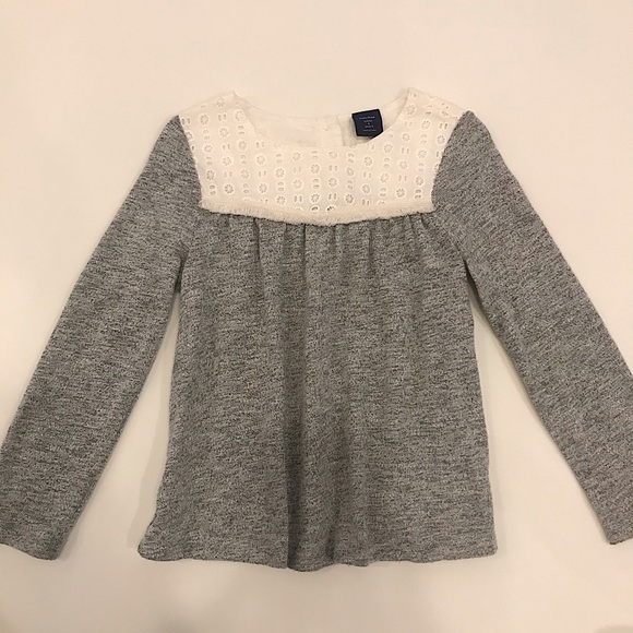 Gap Eyelet Bib-Front Knit Top 4T - Picture 5 of 5